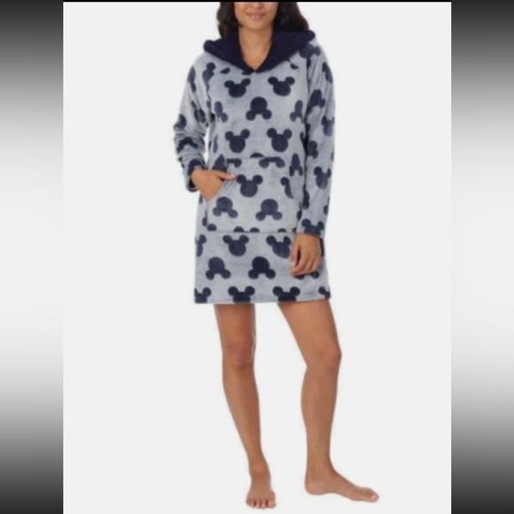 Disney Other - Disney Dark Blue Mickey Hooded Lounger